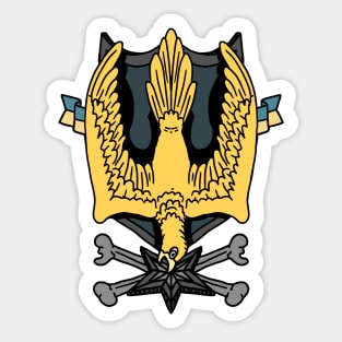 ukrainian hawk striking a soviet star. Sticker